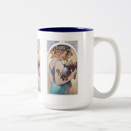 Alphonse Mucha Zweifarbige Tasse (Rechts)