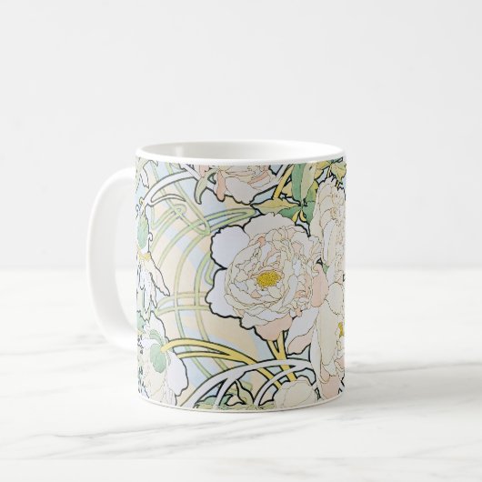 Alphonse-Mucha-Zwerge Kaffeetasse (Vorderseite Links)