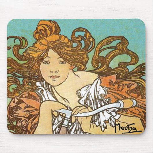 Alphonse Mucha - Zyklen Perfecta Mousepad (Vorne)