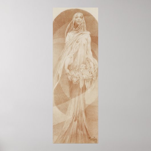 Alphonse Muchas "Evocation" Sketch 1897 Poster (Vorne)