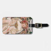 Alphonse Muchas F. Champenois Imprimeur-Editeur Gepäckanhänger (Vorderseite horizontal)