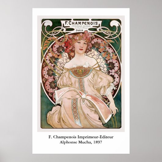 Alphonse Muchas F. Champenois Imprimeur-Editeur Poster (Vorne)
