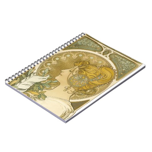 Alphonse Muchas La Plume Notizblock (Linke Seite)