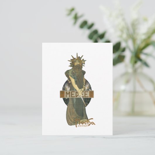 Alphonse Muchas Medee (1898) Postkarte (Stehend Vorderseite)