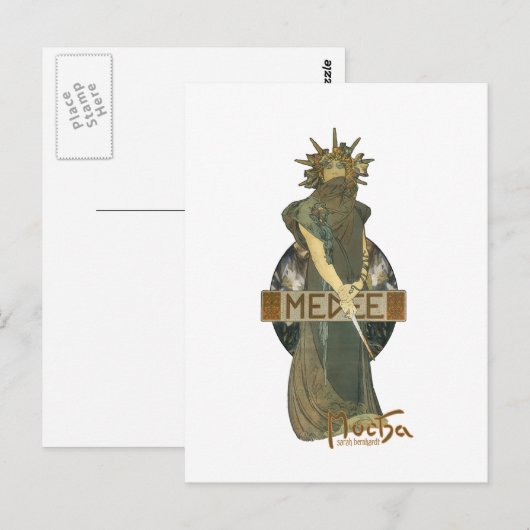 Alphonse Muchas Medee (1898) Postkarte (Vorne/Hinten)