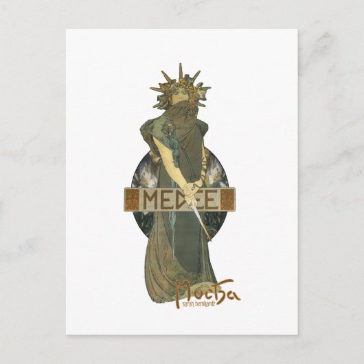 Alphonse Muchas Medee (1898) Postkarte (Vorderseite)