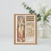 Alphonse Muchas Österreich auf der Weltausstellung Postkarte (Stehend Vorderseite)