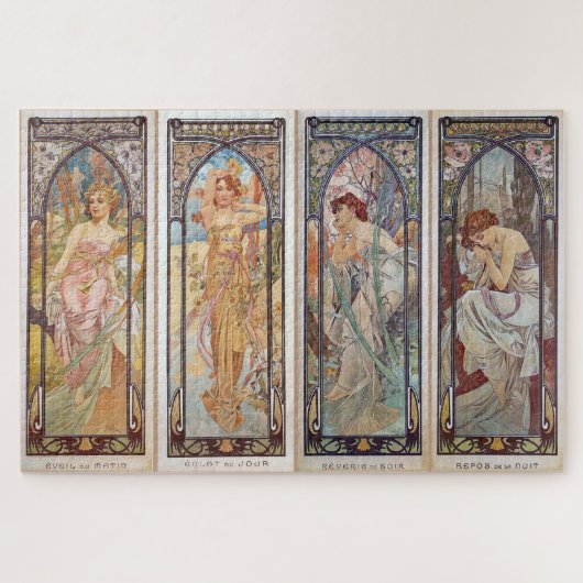 Alphonse Muchas "Times of Day" - 20x30 Puzzle (Horizontal)