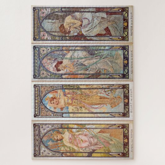 Alphonse Muchas "Times of Day" - 20x30 Puzzle (Vertikal)