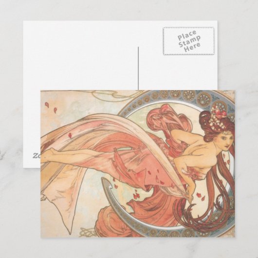 Alphonse, von Mucha Postkarte (Vorne/Hinten)