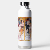 Alphonso Mucha Illustrationen. Art Nouveau Trinkflasche (links)