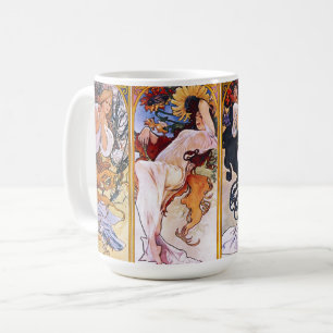 Alphonso Mucha Illustrationen auf einer Tasse