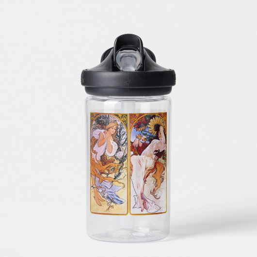 Alphonso Mucha Illustrationen auf Trinkflasche (Vorne)