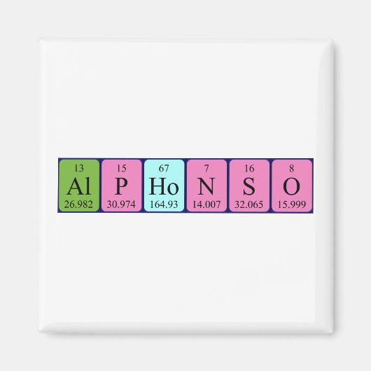 Alphonso-Periodenmagnet Magnet (Vorne)