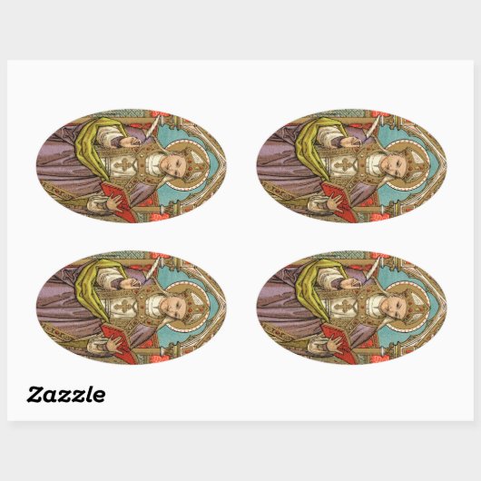 Alphonsus Liguori (VVP 005) Ovaler Aufkleber (Blatt)