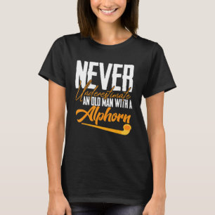 Alphorn Altes Musikinstrument Schweiz Alpen T-Shirt