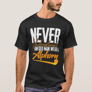 Alphorn Altes Musikinstrument Schweiz Alpen T-Shirt