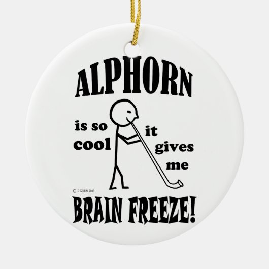Alphorn, Brain Freeze Keramik Ornament (Vorne)
