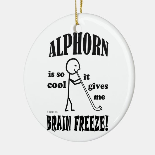 Alphorn, Brain Freeze Keramik Ornament (Links)