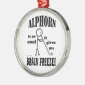 Alphorn, Brain Freeze Silbernes Ornament (Links)
