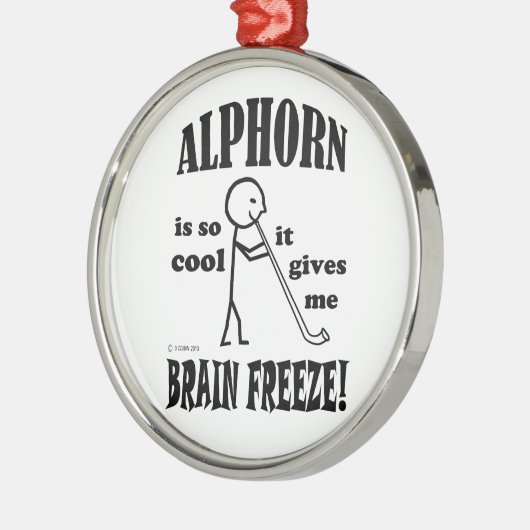 Alphorn, Brain Freeze Silbernes Ornament (Links)