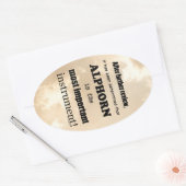 Alphorn der wichtigste Instrument Oval Aufkleber (Umschlag)