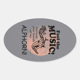 Alphorn fühlen sich wie ein Oval-Sticker Ovaler Aufkleber