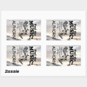 Alphorn fühlen sich wie ein rechteckiger Aufkleber (Blatt)