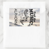 Alphorn fühlen sich wie ein rechteckiger Aufkleber (Tasche)