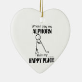 Alphorn Happy Place Keramik Ornament (Rechts)