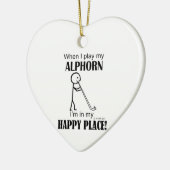 Alphorn Happy Place Keramik Ornament (Links)