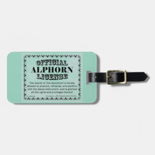 Alphorn-Lizenz Gepäckanhänger
