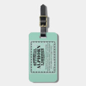 Alphorn-Lizenz Gepäckanhänger (Vorderseite vertikal)