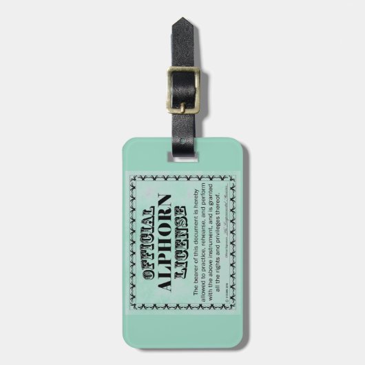 Alphorn-Lizenz Gepäckanhänger (Vorderseite vertikal)