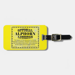 Alphorn-Lizenz Gepäckanhänger