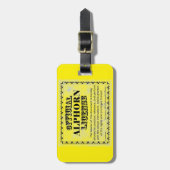 Alphorn-Lizenz Gepäckanhänger (Vorderseite vertikal)