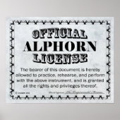 Alphorn-Lizenz Poster (Vorne)