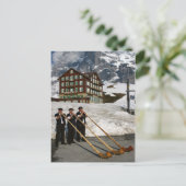 Alphorn Musicians in Kleine Scheidegg Schweiz Postkarte (Stehend Vorderseite)