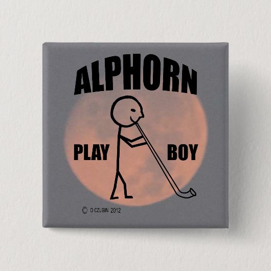 Alphorn Play Boy Button (Vorderseite)