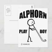 Alphorn Play Boy Postkarte (Vorne/Hinten)