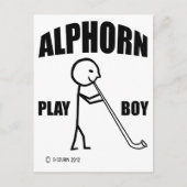 Alphorn Play Boy Postkarte (Vorderseite)