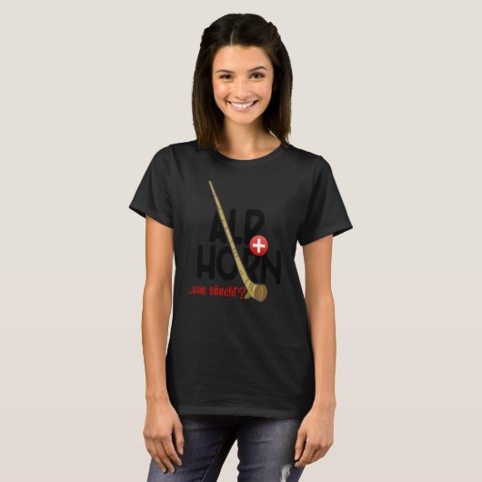 Alphorn Schweiz Was Socken T-Shirt (Vorne ganz)