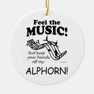 Alphorn spürt Musik Keramikornament