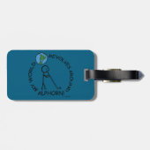 Alphorn World-Revolves Gepäckanhänger (Rückseite horizontal)