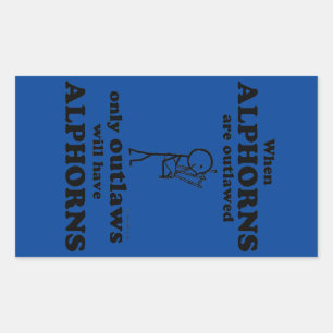 Alphorns-Sticker Rechteckiger Aufkleber