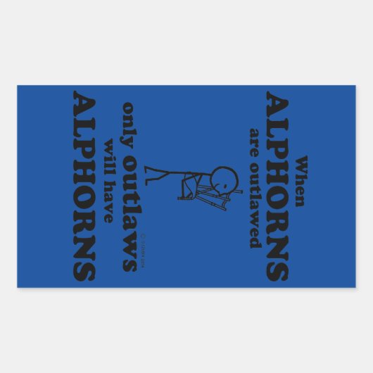 Alphorns-Sticker Rechteckiger Aufkleber (Vorderseite)