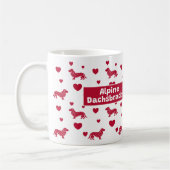 Alpin Dachsbracke Tasse mit Rotem Herzen (Links)