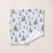 Alpin Ski und Hidden Yetis - Abfahrt Skifahren Badhandtuch Set (Waschlappen)