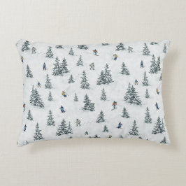 Alpin Ski und Hidden Yetis - Abfahrt Skifahren Dekokissen