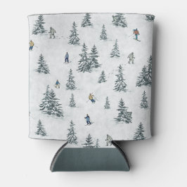 Alpin Ski und Hidden Yetis - Abfahrt Skifahren Dosenkühler